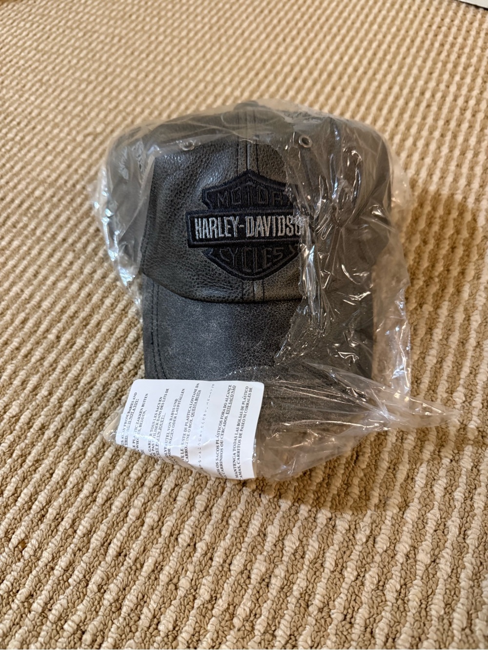 Harley-Davidson Black Washed Leather Hat
